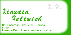 klaudia hellmich business card